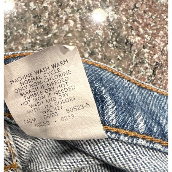 Vintage‎ barril  style Levis 550 Jeans 34 -90s Stonewash Tapered  Orange Tab - Picture 12 of 14